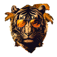 león creativo ilustración obra de arte, leones camiseta diseño vistoso, ai generado png