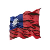 Taiwán bandera patriota ilustración, taiwanés banderas patriotismo, ai generado png