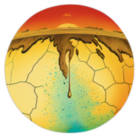 Climate change illustration with transparent background, Global warming illustration artwork, AI Generated png