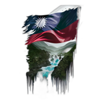 Taiwan vlag patriot illustratie, Taiwanees vlaggen patriottisme, ai gegenereerd png