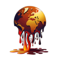 Climate change illustration with transparent background, Global warming illustration artwork, png