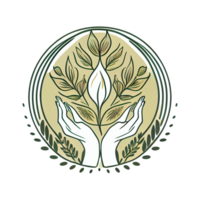 naturaleza caridad logo icono diseño. hermosa obra de arte ilustración, ai generado png