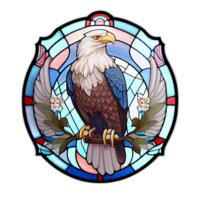 americano patriótico águila, ilustración, obra de arte, patriota águilas, transparente fondo, camiseta camiseta diseño, ai generado png