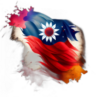 Taiwan vlag patriot illustratie, Taiwanees vlaggen patriottisme, ai gegenereerd png