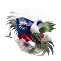 Taiwán bandera patriota ilustración, taiwanés banderas patriotismo, ai generado png