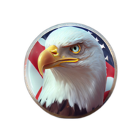 amerikanisch patriotisch Adler, Illustration, Kunstwerk, Patriot Adler, transparent Hintergrund, T-Shirt T-Shirt Design, ai generiert png