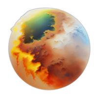 Climate change illustration with transparent background, Global warming illustration artwork, png