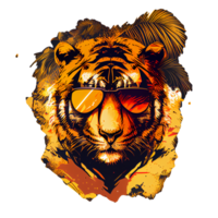 Lion creative illustration Artwork, lions tshirt design colorful, png