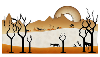 Climate change illustration with transparent background, Global warming illustration artwork, png