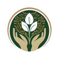 natuur liefdadigheid logo icoon ontwerp. mooi artwork illustratie, ai gegenereerd png