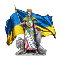 Ucraina bandiera opera d'arte macchiato bicchiere, patriota illustrazione disegno, ucraino patriottismo bandiere, ai generato png