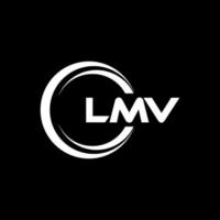 LMV letter logo design in illustration. Vector logo, calligraphy designs for logo, Poster, Invitation, etc.