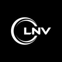 LNV letter logo design in illustration. Vector logo, calligraphy designs for logo, Poster, Invitation, etc.