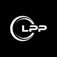 LPP letter logo design in illustration. Vector logo, calligraphy designs for logo, Poster, Invitation, etc.