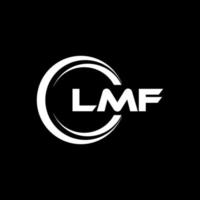 LMF letter logo design in illustration. Vector logo, calligraphy designs for logo, Poster, Invitation, etc.
