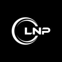 lnp letra logo diseño en ilustración. vector logo, caligrafía diseños para logo, póster, invitación, etc.