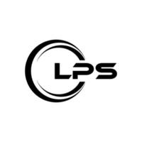 LPS letter logo design in illustration. Vector logo, calligraphy designs for logo, Poster, Invitation, etc.