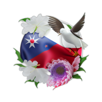 Taiwan bandeira patriota ilustração, taiwanês bandeiras patriotismo, ai gerado png