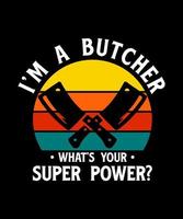 Butcher logo vector illustration tshirt design