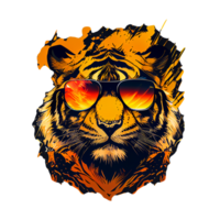 Lion Créatif illustration ouvrages d'art, les Lions T-shirt conception coloré, ai généré png