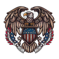 American patriotic eagle, illustration, artwork, patriot eagles, transparent background, t-shirt tshirt design, png