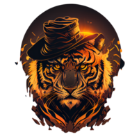 Lion creative illustration Artwork, lions tshirt design colorful, AI generated png