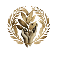 naturaleza caridad logo icono diseño. hermosa obra de arte ilustración, ai generado png