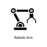 Robotic Arm Vector Solid Icons. Simple stock illustration stock