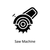 Saw Machine Vector Solid Icons. Simple stock illustration stock