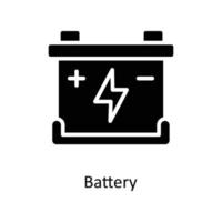 batería vector sólido iconos sencillo valores ilustración valores