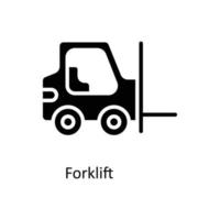Forklift  Vector Solid Icons. Simple stock illustration stock