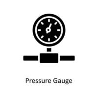 Pressure Gauge Vector Solid Icons. Simple stock illustration stock