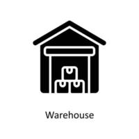 Warehouse Vector Solid Icons. Simple stock illustration stock