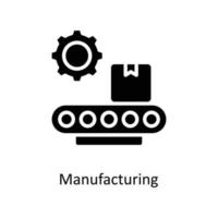 Manufacturing  Vector Solid Icons. Simple stock illustration stock