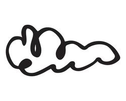 Hand drawn doodle element of cloud. Design graphic element frame or bubble vector