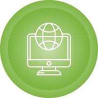 icono de vector de globo lcd