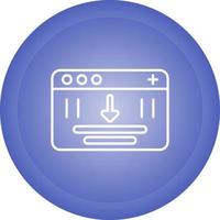 Browser Downloading Vector Icon