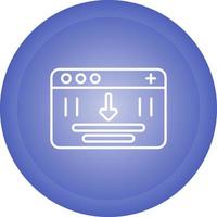 Browser Downloading Vector Icon