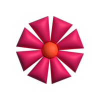 3D flower isolated png