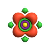 3D flower isolated png