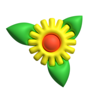 3D flower isolated png