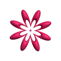 3D flower isolated png