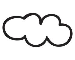 Vector graphic doodle element of cloud. Design graphic element frame or bubble