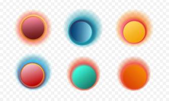 Gradient circle background. Neon blur colorful circle element vector design