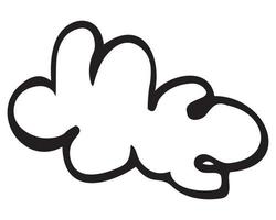 Vector hand drawn doodle element. Graphic doodle cloud. Design doodle frame or bubble