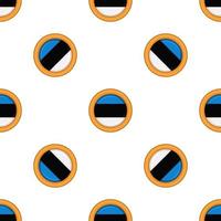 Pattern cookie with flag country Estonia in tasty biscuit vector