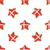 Pattern cookie with flag country Denmark in tasty biscuit vector