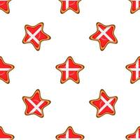 Pattern cookie with flag country Denmark in tasty biscuit vector