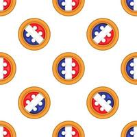 Pattern cookie with flag country France in tasty biscuit vector