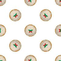 Pattern cookie with flag country Bulgaria in tasty biscuit vector